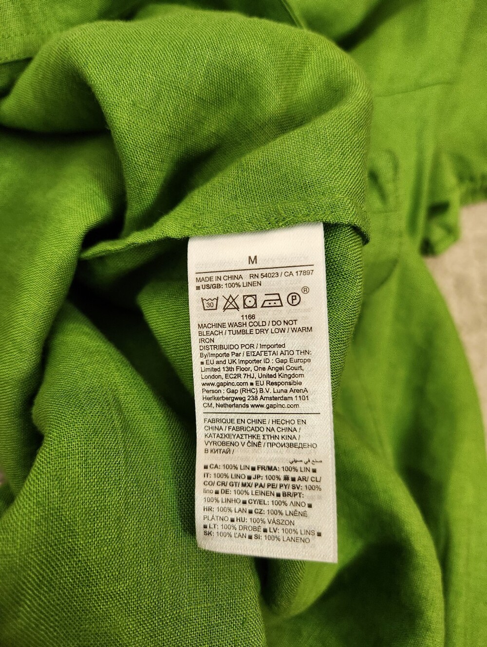 NWT Banana Republic Green Linen Tie Front Short Sleeve Woven Mini Dress - Picture 6 of 8